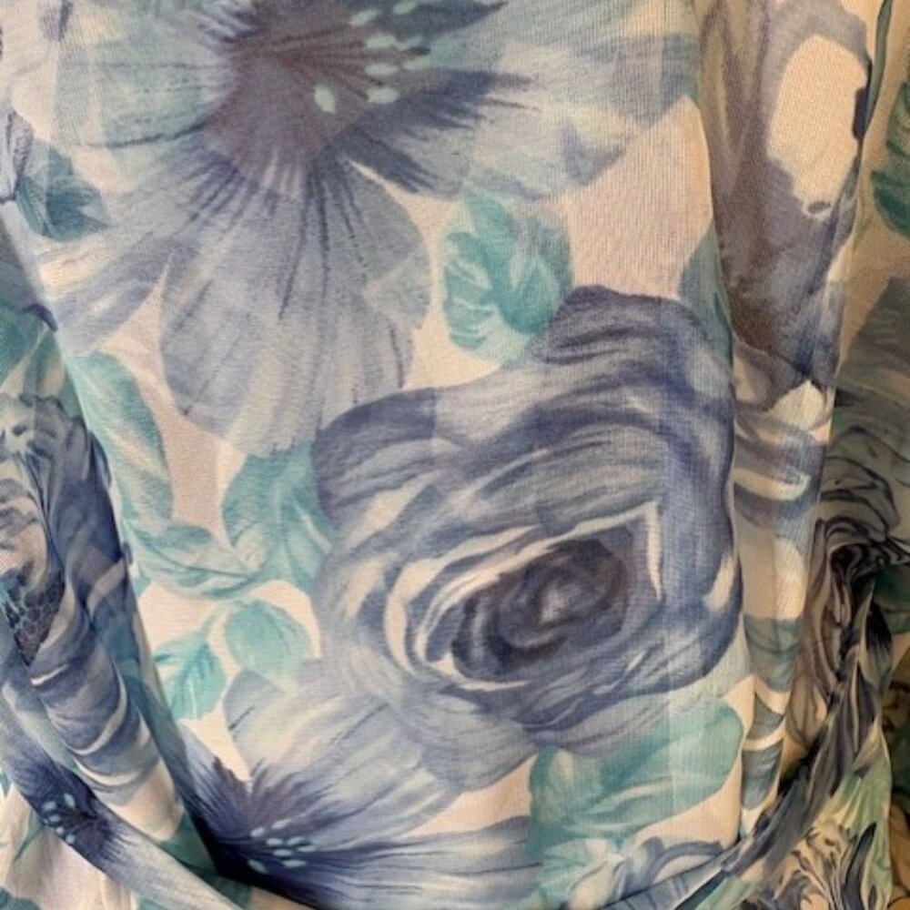 LONG OSCAR DE LA RENTA SHEER ROBE - Picture 6 of 7